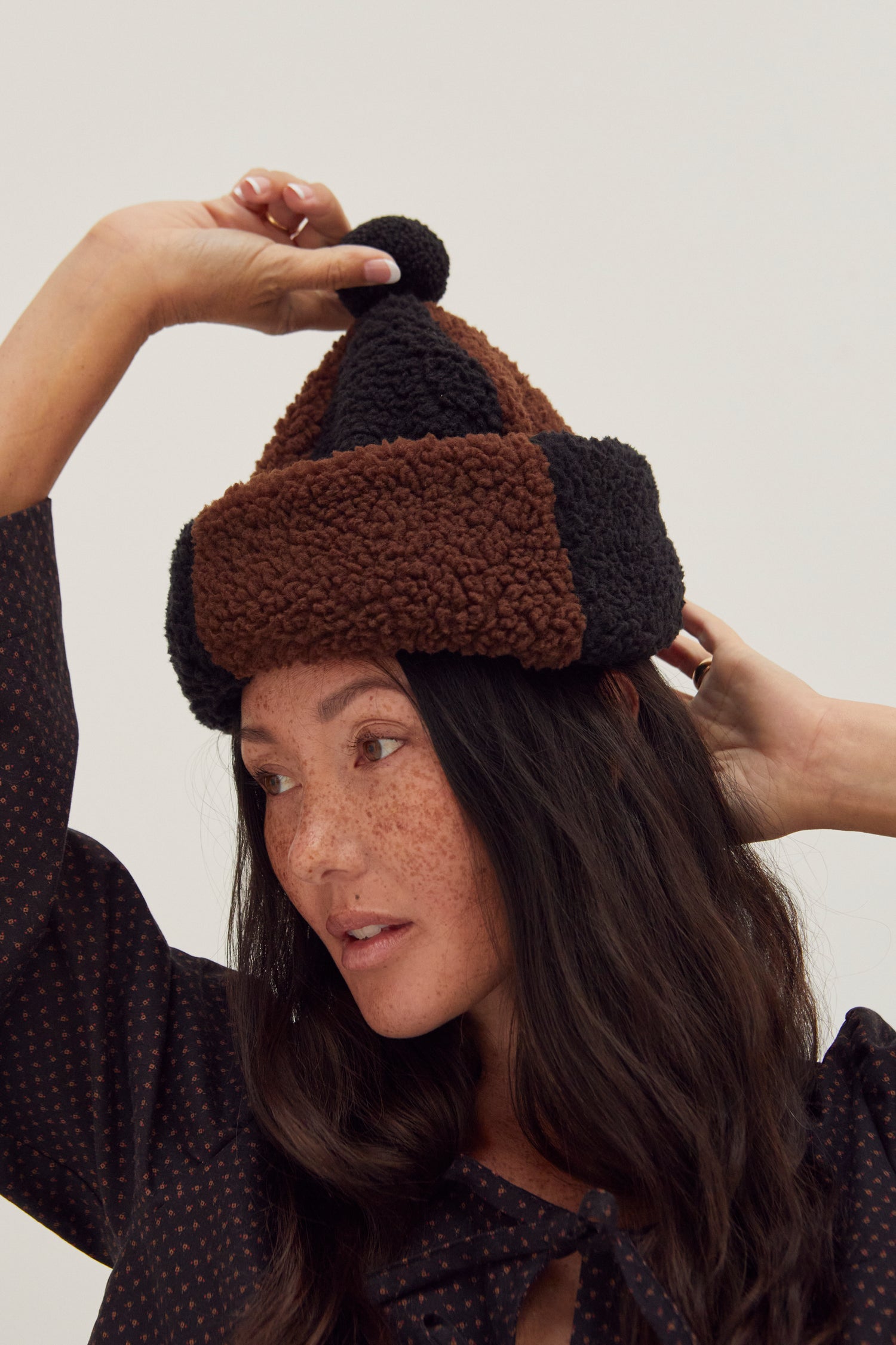 Pom Sherpa beanie- multiple colors