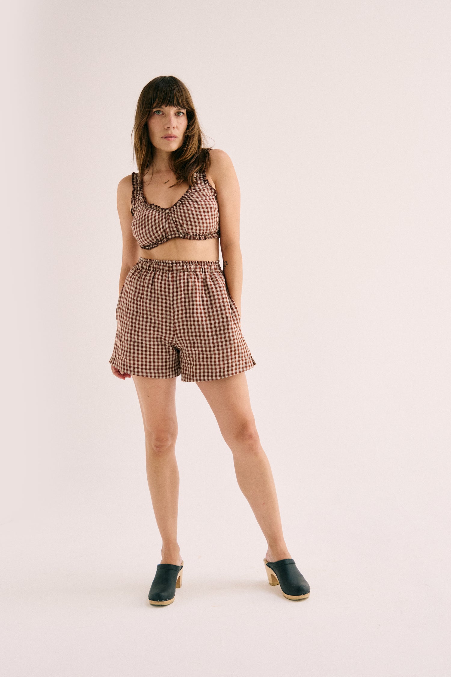 Brady Short - Brown Gingham