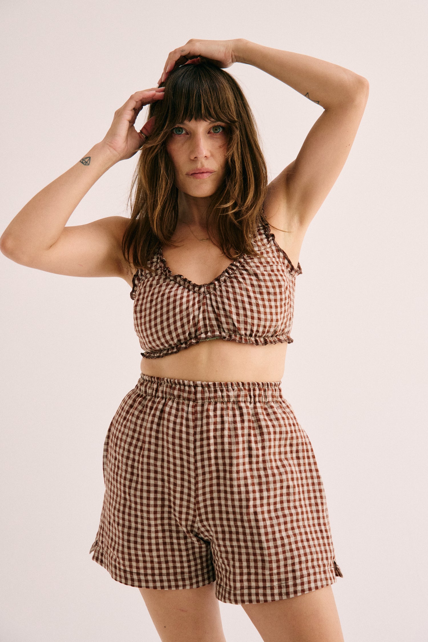 Brady Short - Brown Gingham