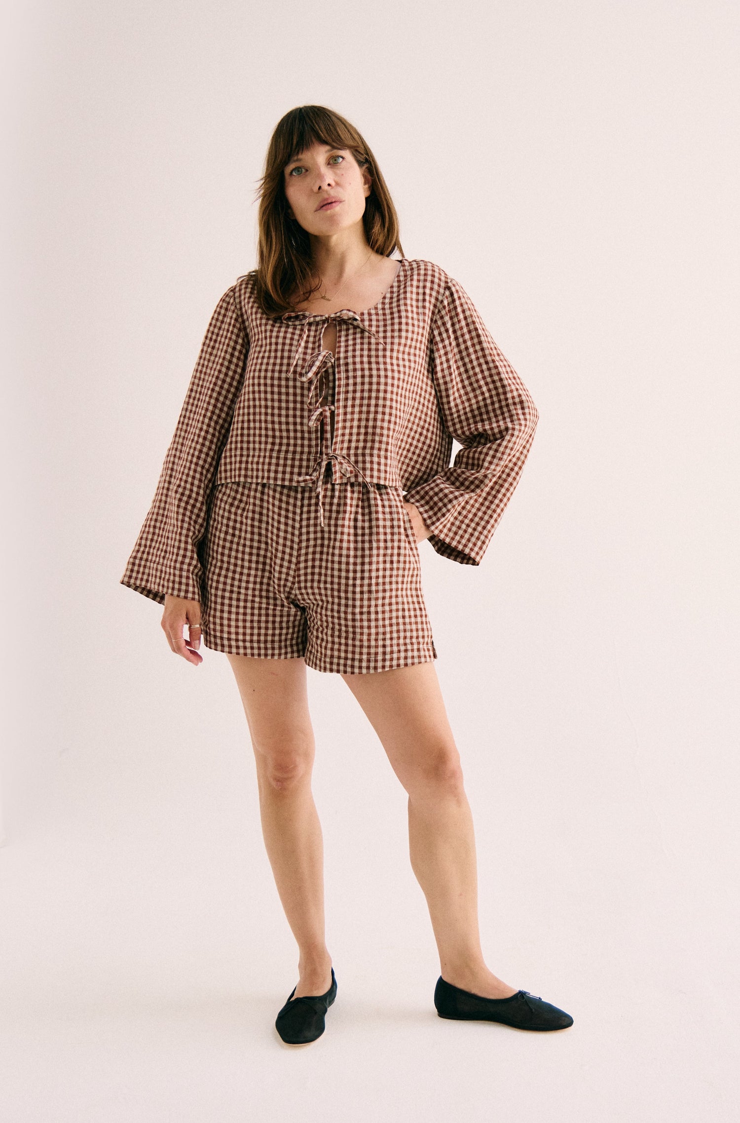 Brady Short - Brown Gingham