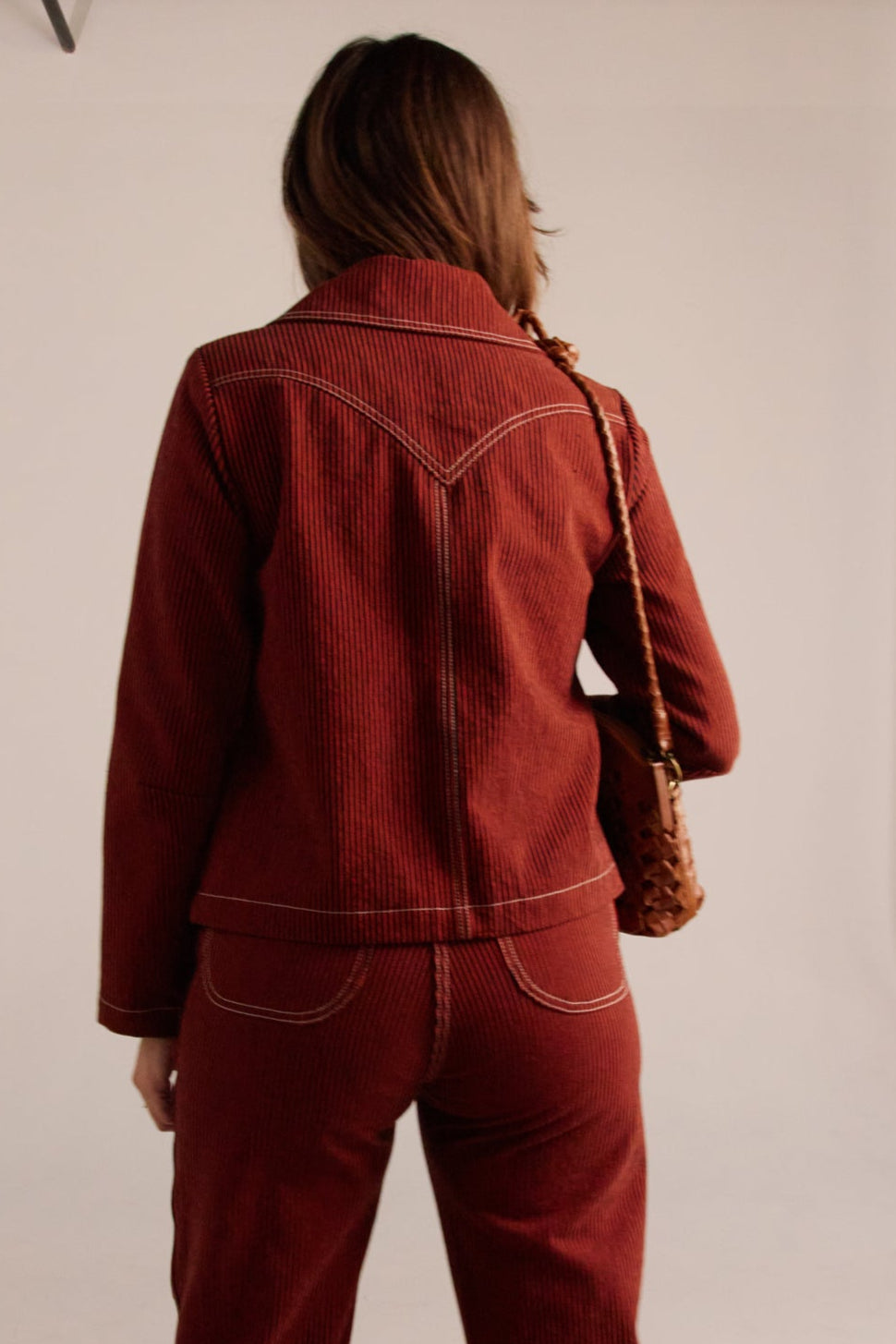 PRE-ORDER Shrunken Ranch Jacket - Red Railroad Stripe (New removable collar)