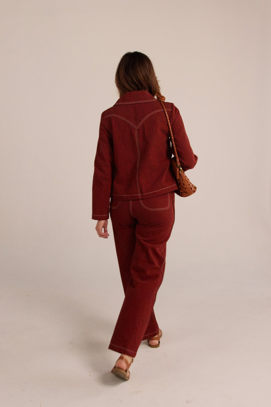 PRE-ORDER Shrunken Ranch Jacket - Red Railroad Stripe (New removable collar)